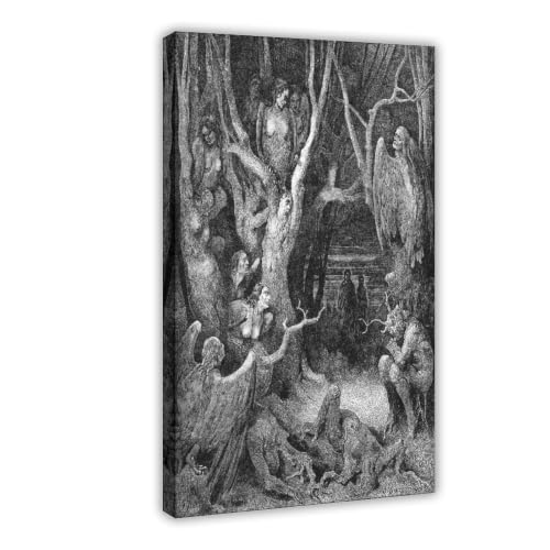 Impression sur toile Harpies Gustave Doré pour créer un décor mural de bureau