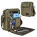 dealcase Small Messenger Bag Casual Shoulder Bag Travel Organizer Bag Multi-pocket Purse Handbag Crossbody Bags，Army Green