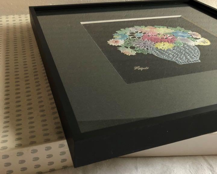 Amazon.co.jp: 七宝の栞 七宝焼 額縁 額装 花 花瓶 マルチカラー