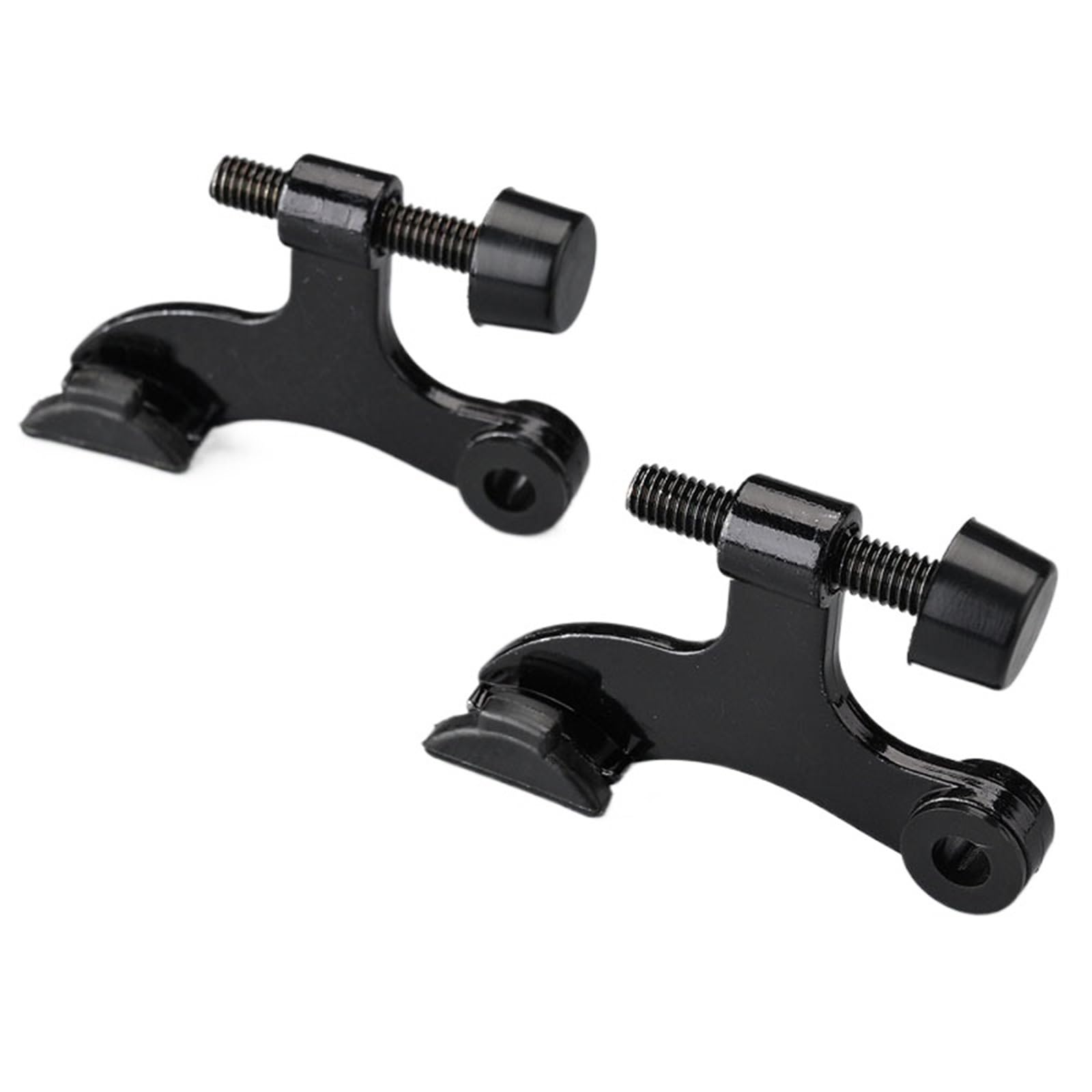 Door Stopper 2Pcs K Shape Thick Metal Hinge Pin Stop with Buffer for Hidden Household Door Position Limit(B01-black)