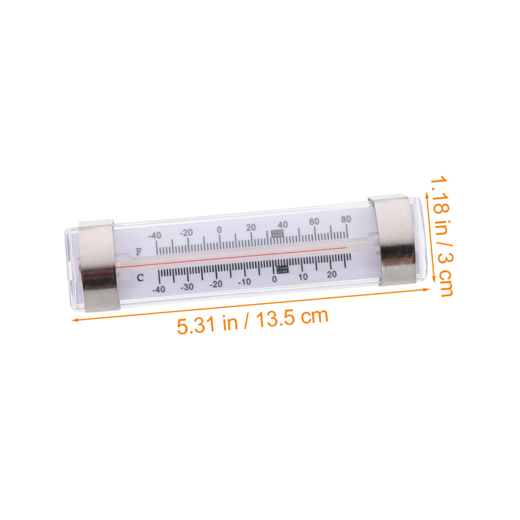 Amosfun Termometro Professionale per Frigorifero e Congelatore, 6 Pezzi, Alta Precisione, Facile da Leggere, in Acciaio Inox e Tubo in Vetro