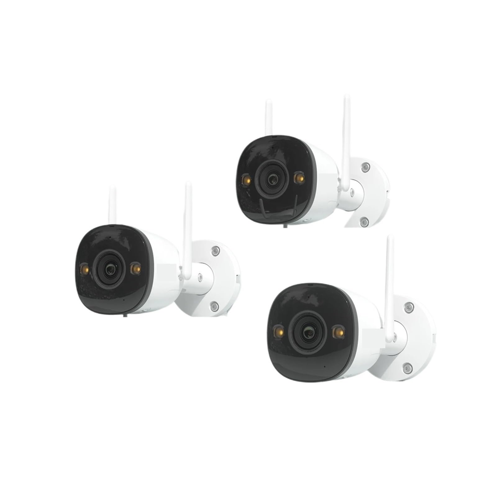 OSHPMBDLYFJ 3PCS 5MP Wifi Camera Weatherproof AI Human Detection Outdoor Surveillance IP Camera Wholesale(2.8mm,US Plug,3PCS Bullet 2C 5MP)