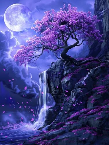 Peinture Diamant Arbre Salon Kit Loisirs Créatifs Adulte 70x90cm