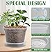 9 Pack 8/7/6 Inch Clear Nursery Pots for Plants with Saucer, Transparent Plastic Plant Pots with Drainage Holes, Sturdy Seedling Starter Pot, Garden Planter Pot for Succulents Flowers Herb Vegetables