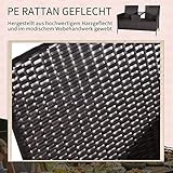 Outsunny Polyrattan Gartenbank Gartensofa Sitzbank mit Tisch 2-Sitzer - 7