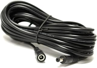 20AWG 20ft DC Power Extension Cable, 5.5mm x 2.1mm CCTV Security Power Extension Cord for 12V AC DC Power Supply Adapter, Security Camera, DVR, LED Light Strips, 12V Home Appliances. Premium