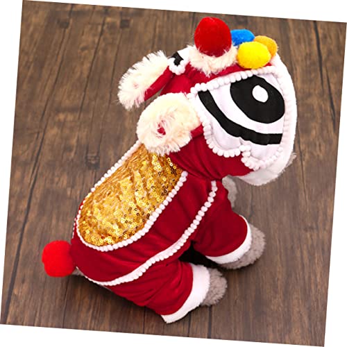 Disfraz para perros León SUPVOX rojo talla L miniatura 2
