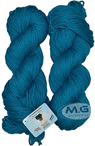 Image of M.G ENTERPRISE ALI Blue TealWool Thread 200 for Crochet, Knitting, Needle Knitting & Craft Projects