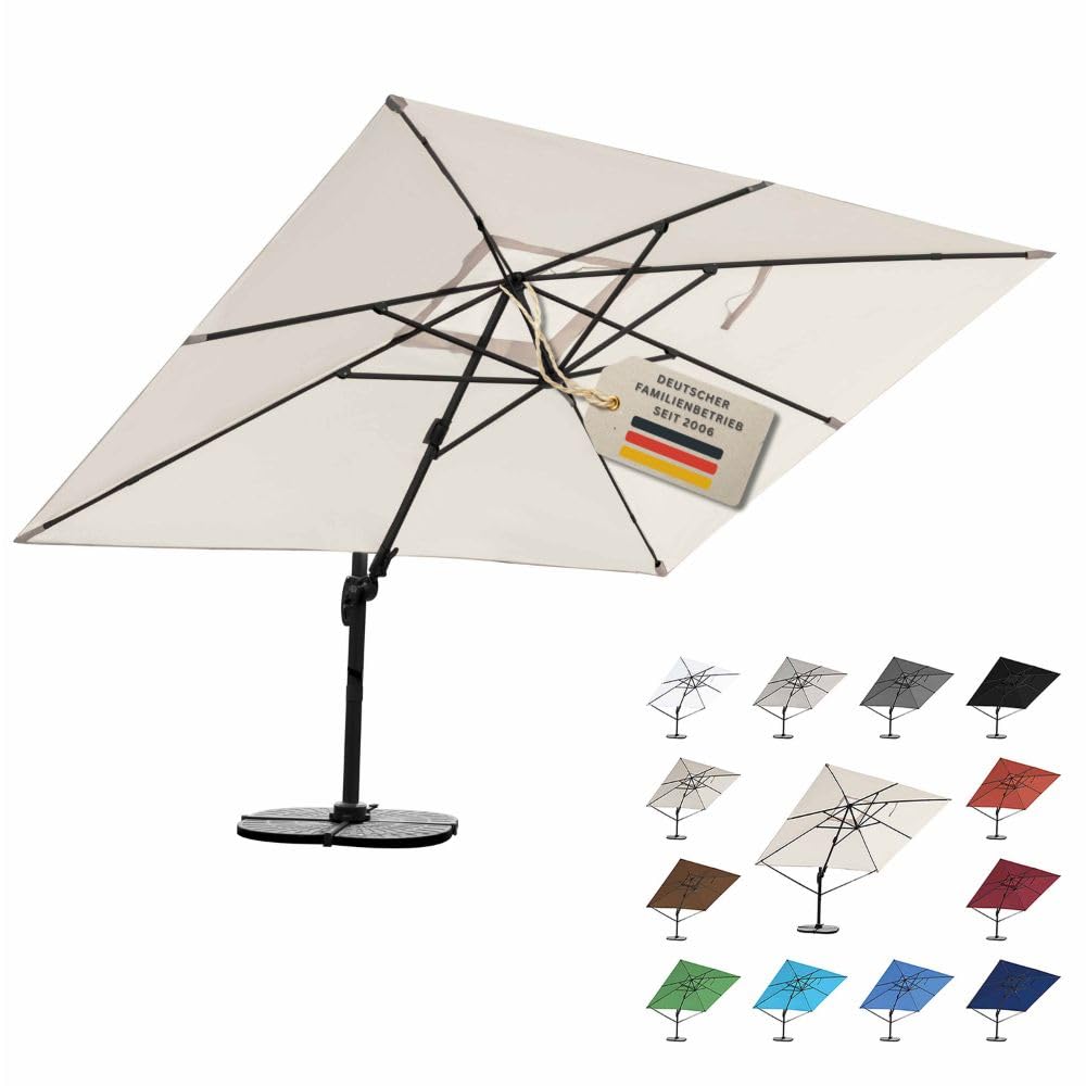 RS Trade Sonnenschirm Ampelschirm Gartenschirm 3x4 m