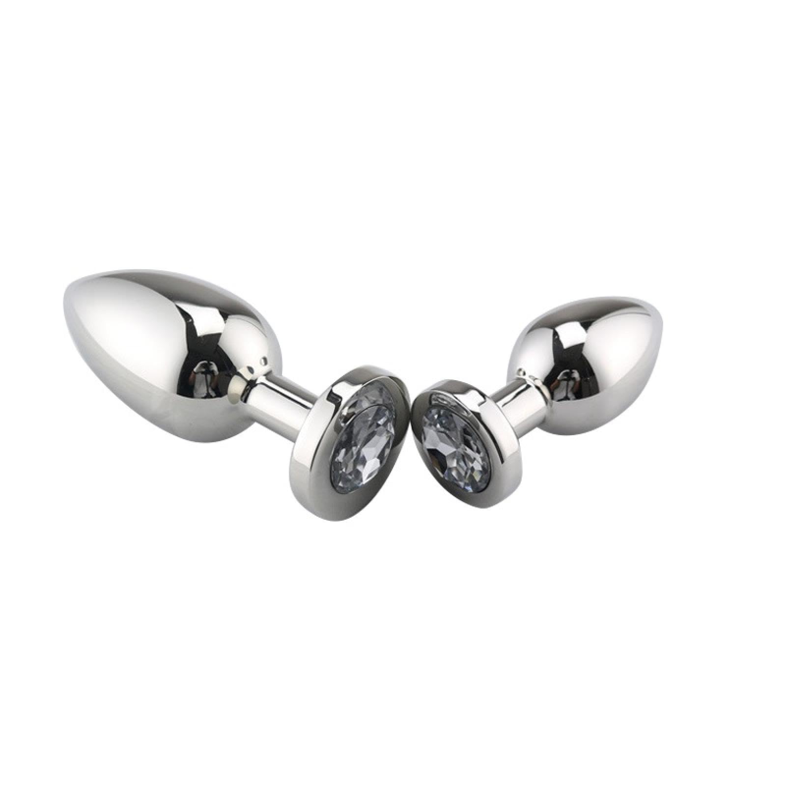 anal plug vk Fashionistas Feather Bunny Tail Large Glass Butt Plug main image 1
