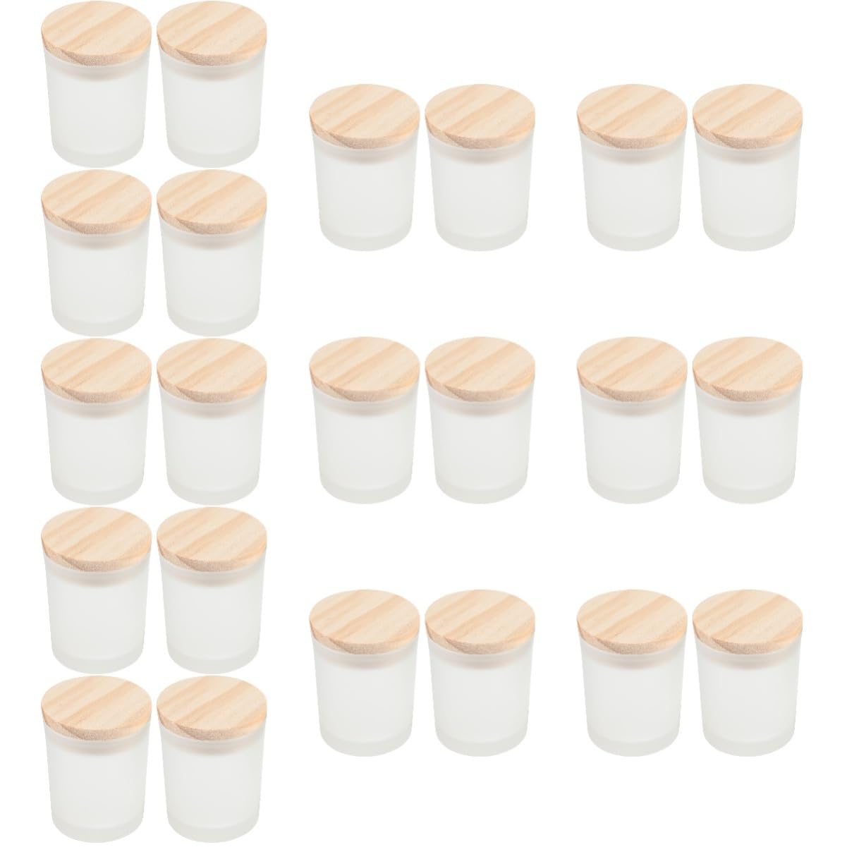 Abaodam 22pezzi Barattoli Per Candela Fai Da Te Con Coperchio Eleganti Contenitori Per Candele Aromatiche Perfetti Per e Decorazione Domestica