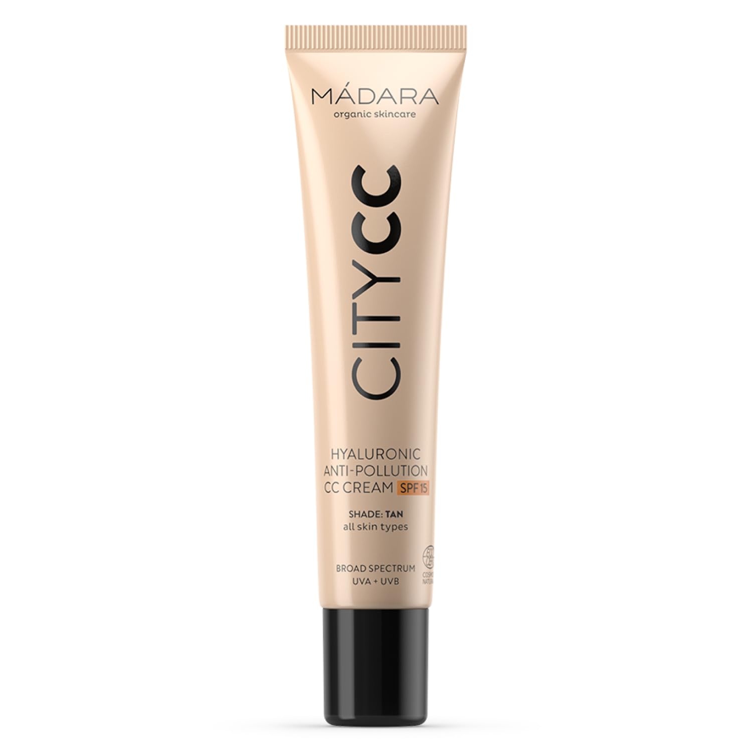 MÁDARA City CC Cream SPF15#Tan 40 ml - Hyaluronic Acid, Tinted