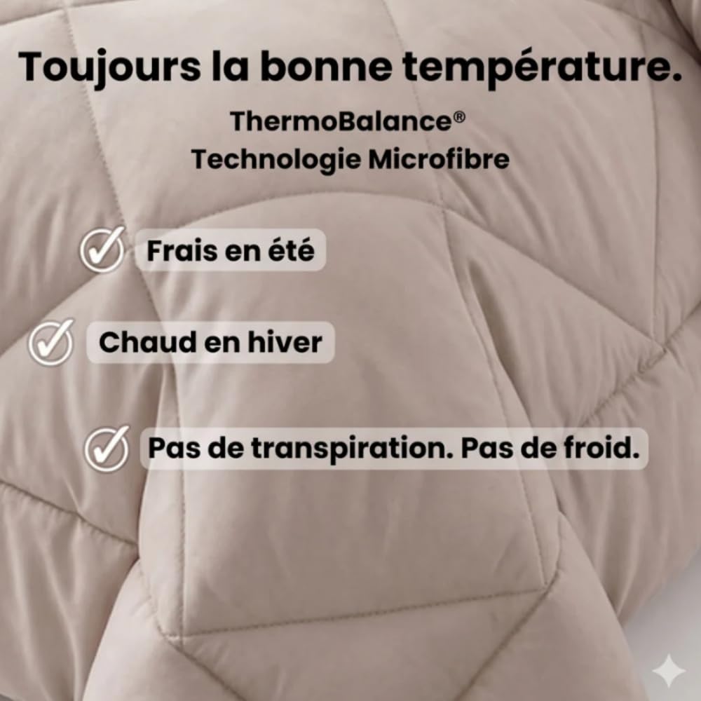MEIION Couette EasySleep 2 en 1 quiélimine Le Besoin de draps, Moelleuse, Respirante, Facile d'entretien, pour Toutes Saisons