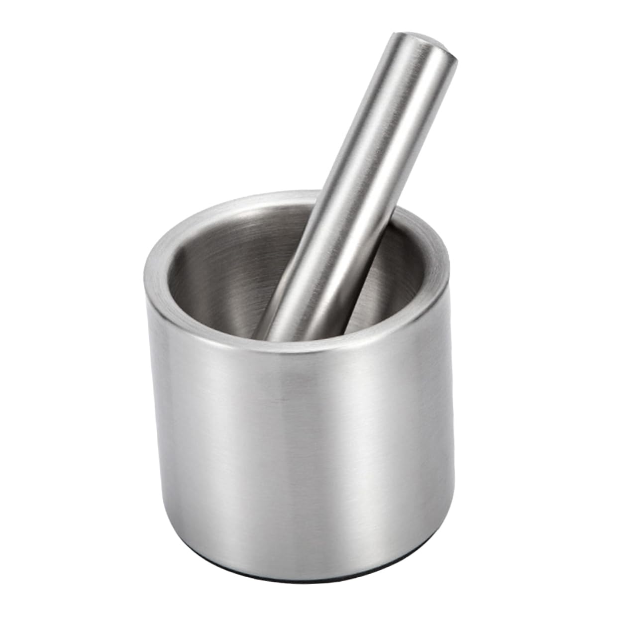 1set Stainless Steel Mortar and Pestle Wear-Resistant Garlic Capacity Bowl for and Medications Kitchen Tool for Crushing and Mixing