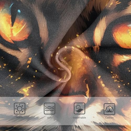 Girls Underwear Toddler 2t Cotton Little Girl Panties Stylish Kids Undies Briefs Cool Cat Face Glowing Eyes Dark3