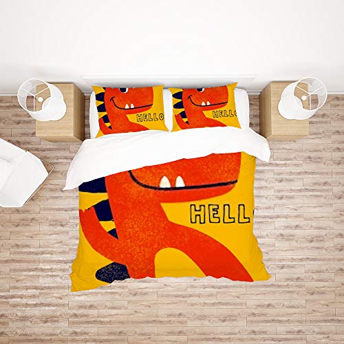 Housse de couette dinosaure en microfibre supérieure infroissable