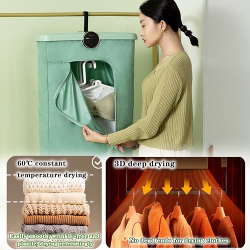 Draagbare droogmachine for kleding, opvouwbare verwarmde wasdroger, wasdrogerrek, kleine droger for kleding Compacte droger - Image 3