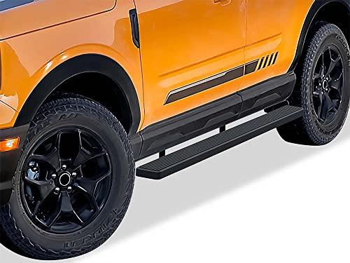 Estribos negros de acero inoxidable 5in para Ford Bronco Sport 21-26 miniatura 4