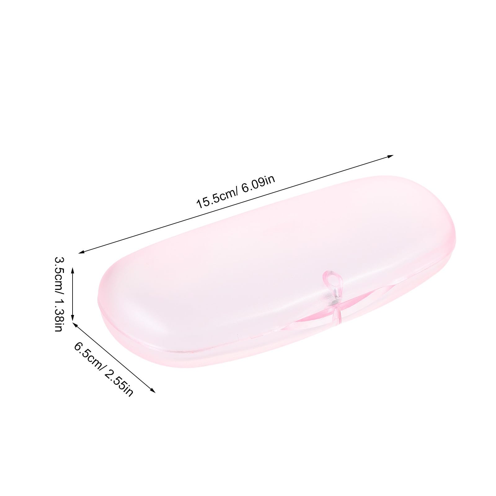 10 Pezzi Custodia Occhiali Opaca Portatile in Pvc, Rigida, Rosa