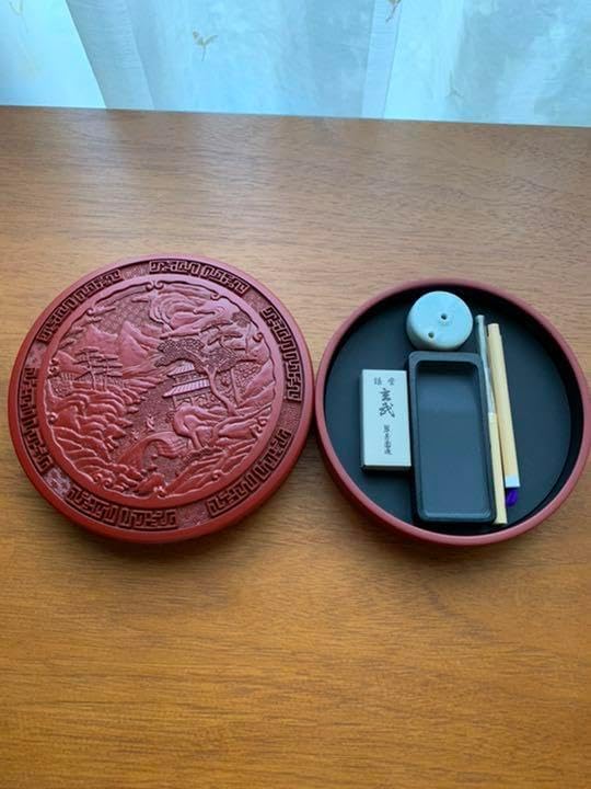 時代提げ物 書道具 古銅 矢立 6点 まとめて M R5246