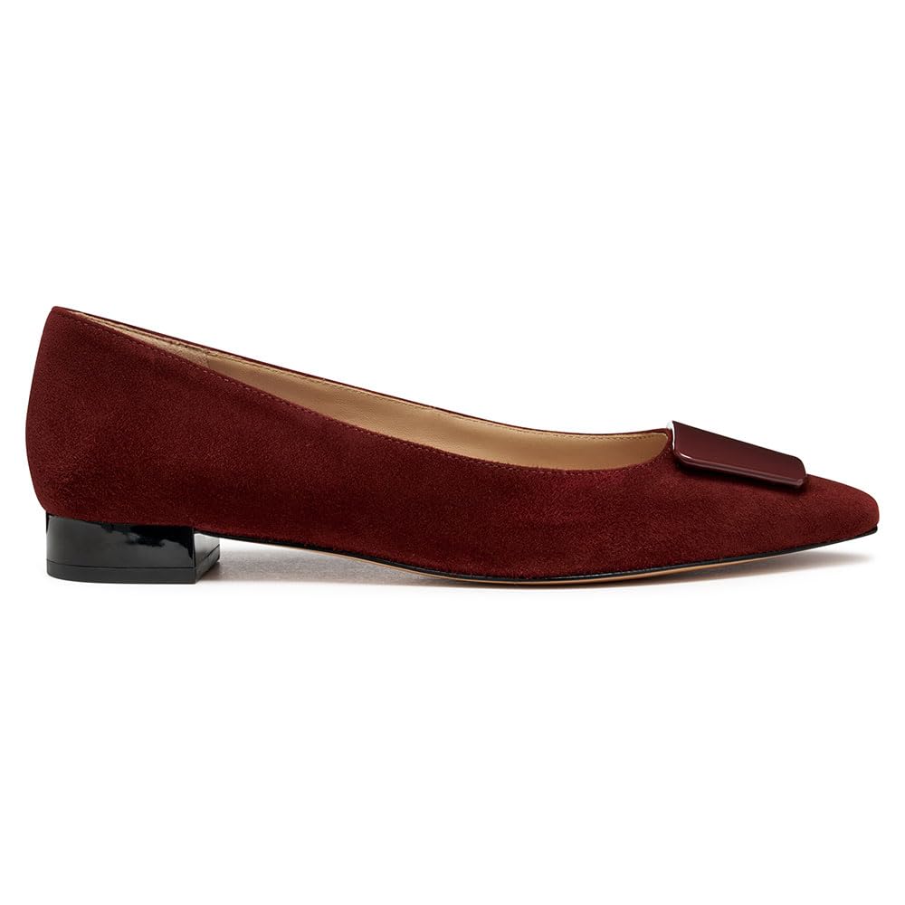 Geox Women's D GISELDA15 Ballet Flat, Brown, 37.5 EU, Brown, 4.5 UK
