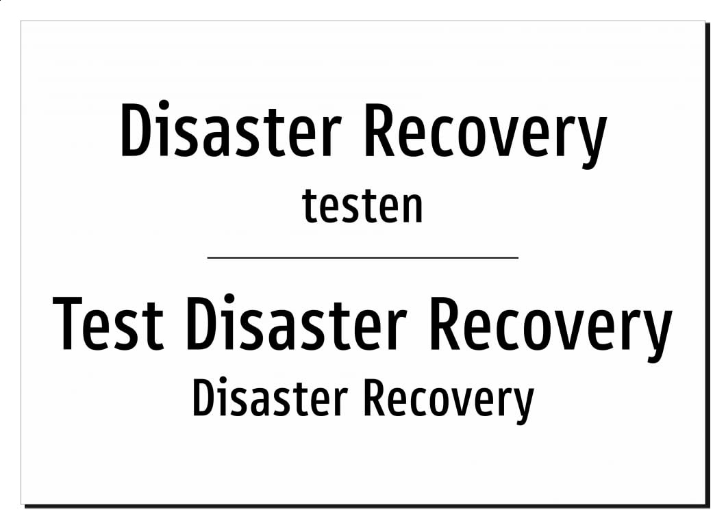 65613-DEEN-T-13 | Disaster Recovery testen/Test Disaster Recovery –