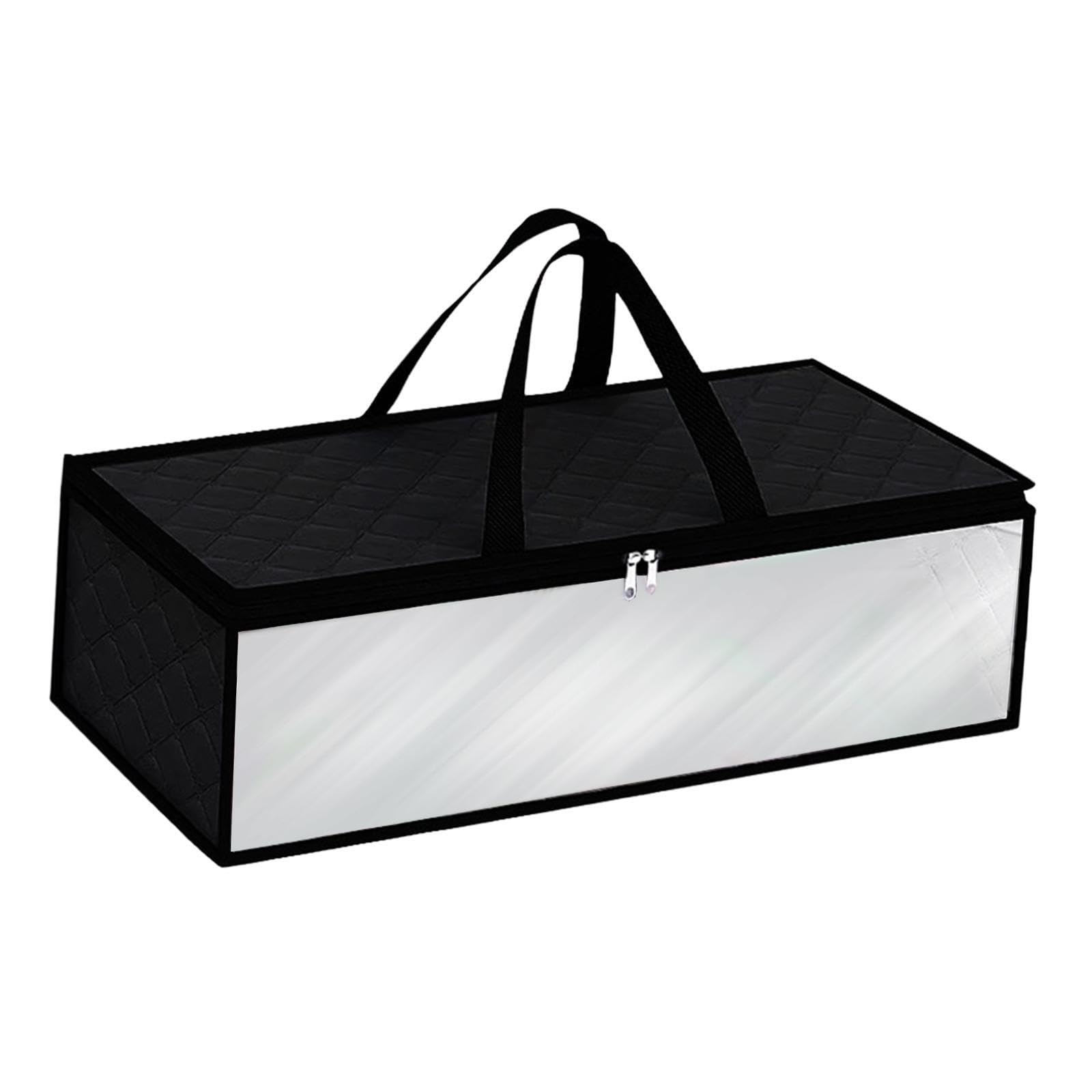 PIXZCSA Smart Folding Storage Container With Reinforced Handle For Hats Bedding Pillows And Seasonal Item Storage Clothes Bag Sturdy Zippers Closet Travel
