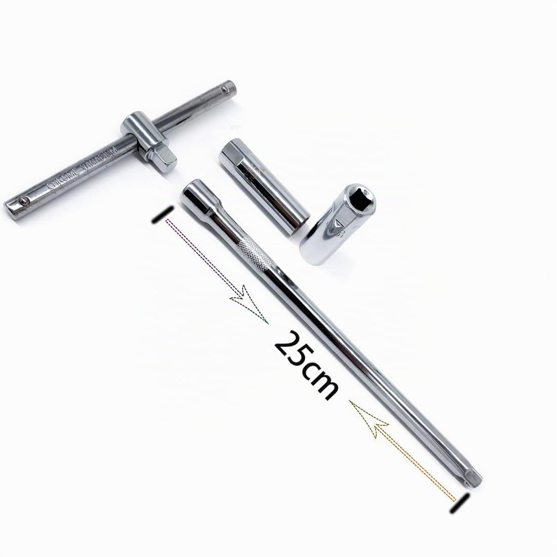 Chiavi candelette 14mm 16mm | Presa a Muro Sottile a 12 Punti 3/8 Pollici | Universale Impugnatura a T Chiave Candela | per Strumento di Rimozione della Candela