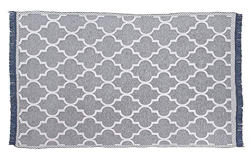 Sparrow World Premium Chenille Flat Weaved Multipurpose Living Room Bedroom Temple Kitchen Area Rug & Carpet(5x7 Feet,Grey)Rectangular
