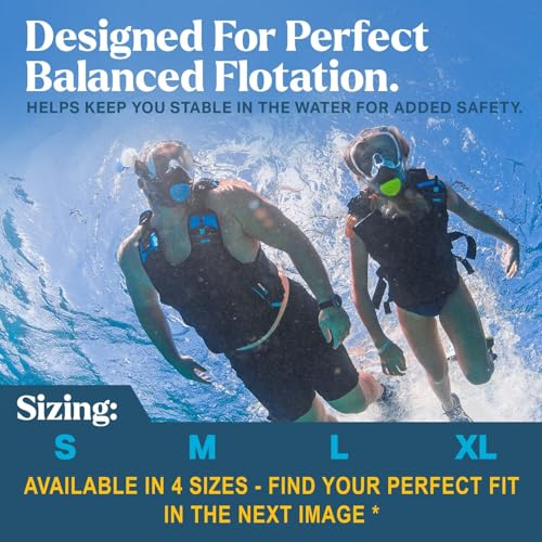 Seaview Palawan Inflatable Snorkel Vest - Premium Snorkel Jacket for Adults. Balanced Flotation, Secure Lock and Comfort Fit. for Snorkeling, Paddle-Boarding and Other Low Impact Water Sports.