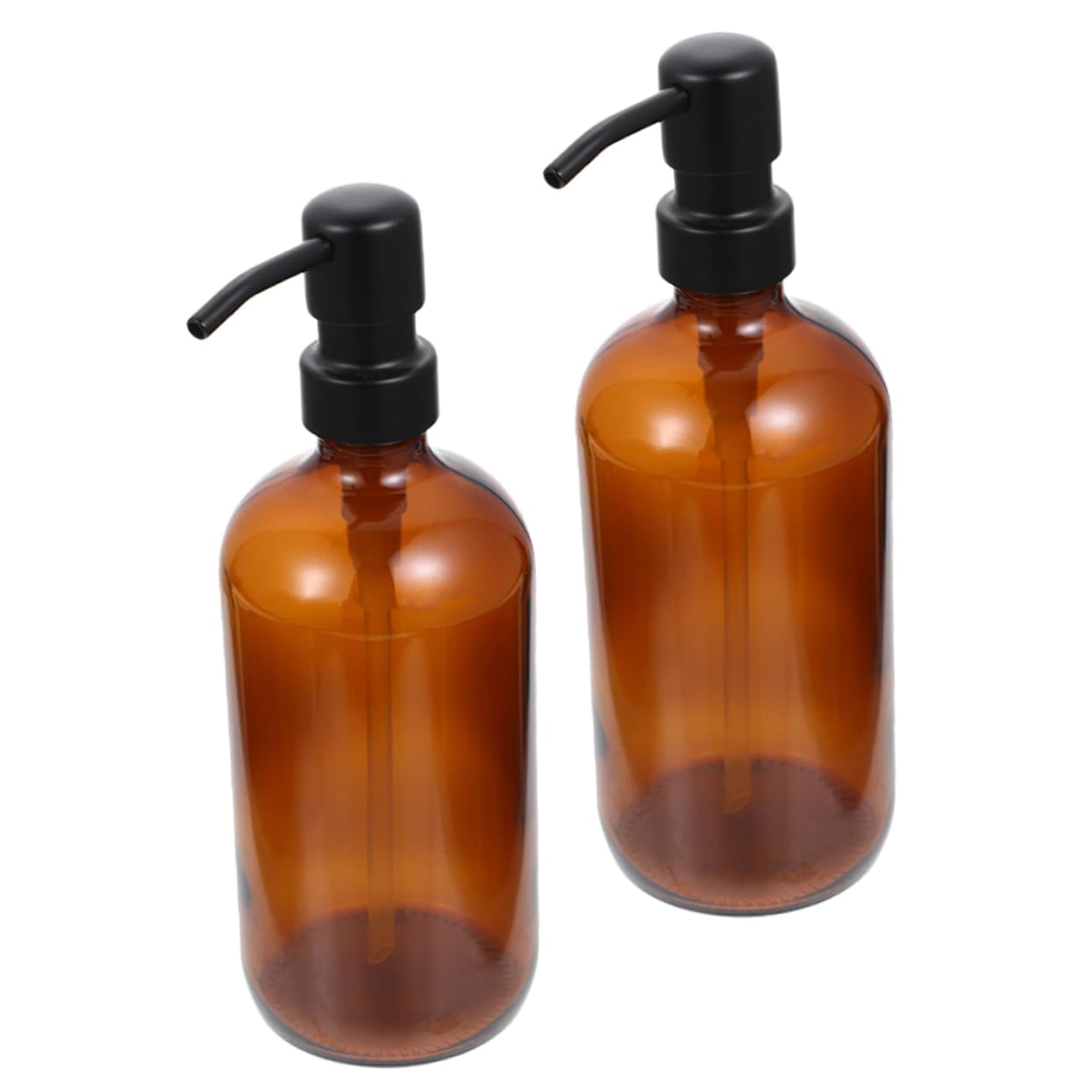 Distributeur en verre marron avec pompe 500 ml Alipis pour savon et lotion maison