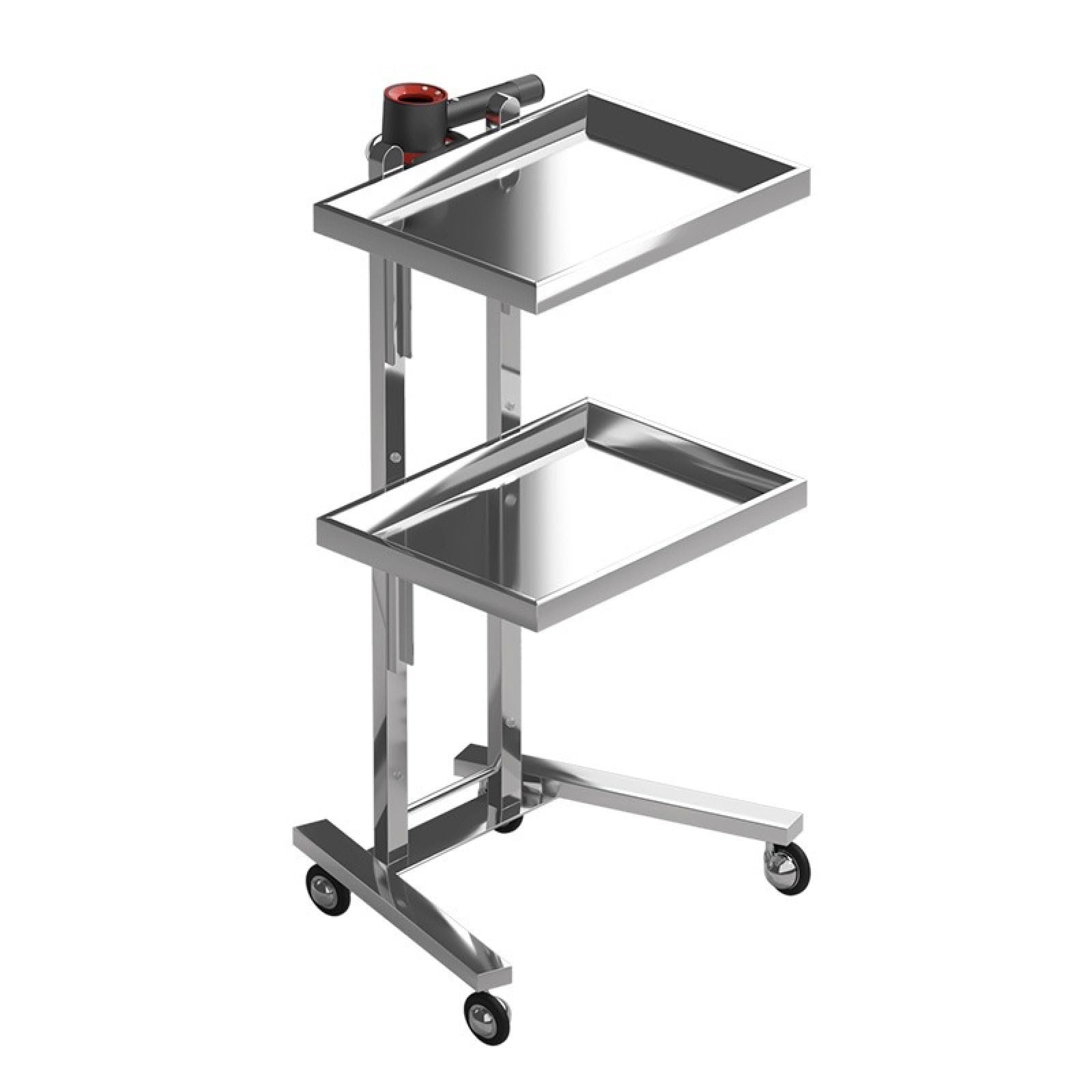 Verdickter Salon-Tablettwagen aus Edelstahl, Faltbarer Trolley-Organizer, Aufbewahrung mit Rädern, Salon-Tablett-Aufbewahrungswagen für Salon-Schönheitssalon