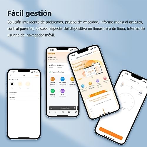 Miniatura 7 de Tenda Nova Mx21 Pro Axe5700 Juego De 3 X Tribanda Mesh Wi-Fi 6e Sistemas Para Toda La Casa, Wi-Fi 6 Mesh De Hasta 360 4200ft , 9 Puertos Gigabit, 200 Dispositivos Conectados, Mesh De Un Clic