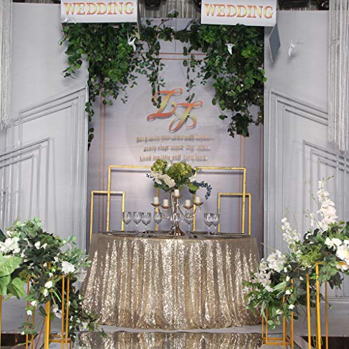 Eternal Beauty Sequin Tablecloths Round Light Gold 274 cm wedding Halloween Chrismas Party Banquet New Year’s Day - Image 2