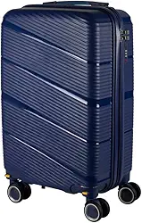 Mala de bordo em Polipropileno 4 rodas 360º - AeroMalas Catar (Azul Escuro)