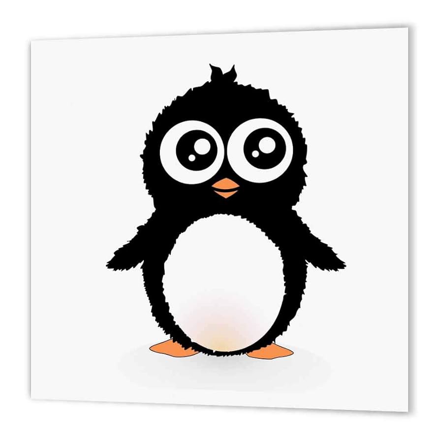 画材 Penguin Bib Amazon.com: 3dRose ht_113120_2 Cute Penguin, Black and White