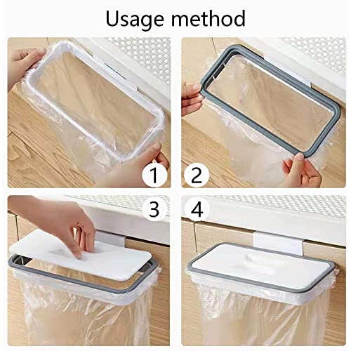 Delamiya 2 Stuck Hängender Müllsackhalter, Tragbar zum Aufhängen Mülleimer, Küchen Müllsackständer mit Deckel, für Küche Schrank Reise Camping Aufbewahrungsregal - Image 6