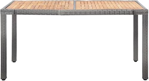 Miniatura 3 de DGZLIIO Juegos de patio para césped mesa de comedor y sillas al aire libre muebles de exterior juego de comedor de 7 piezas con cojines ratán de