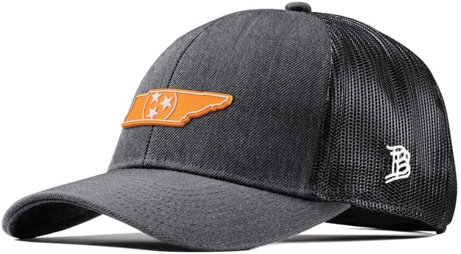 Branded Bills NCAA Tennessee Vols Trucker Tennessee Orange PVC Hat for Men | Snapback Baseball Cap
