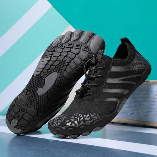 Image of Hike Barefoot Shoes Womens Men,Unisex Barefoot Water Shoes Breathable, Anti-Slip Hiking Footwear for Athletic Wide Toe Shoe Footwear for Hiking, Walking, Running, Yoga, and Water Sports