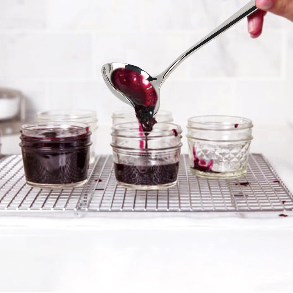 2 Mestoli Per Salsa In Acciaio Inox 29cm - Con Beccuccio E Foro Per Appendere - Foto 7