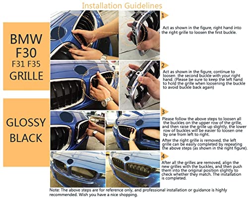 GY F30 Griglie a doppio rene frontali, griglia di