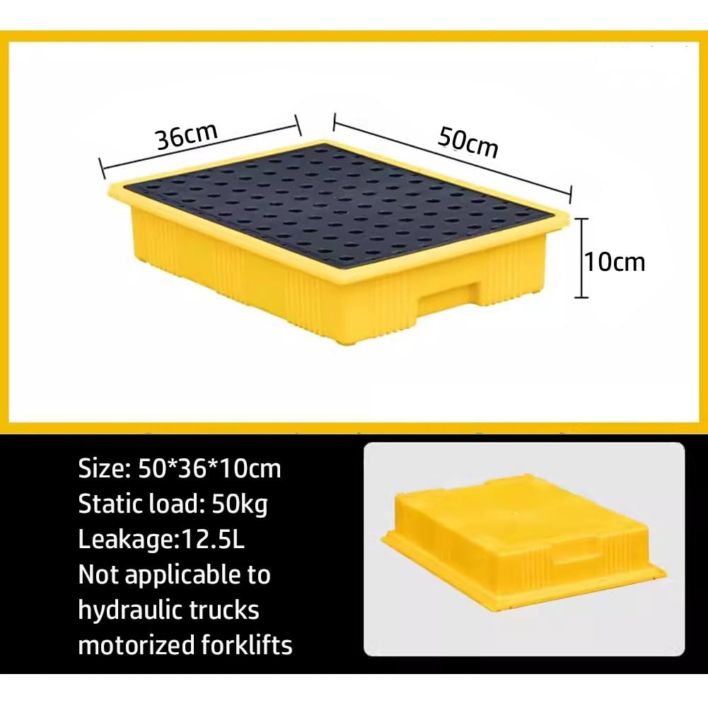 Plataforma modular industrial de contención de derrames, paleta de control de derrames de plástico para protección del medio ambiente, bandeja resistente para derrames de petróleo y productos químicos