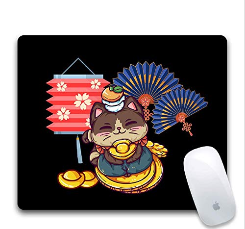 Preisvergleich Produktbild Gaming-Mauspads, Exquisite Lüfter Und Laternen, Süße Katzen, Verschleißfestes Gummi, Tragbare Laptop-Office-Gaming-Mauspads