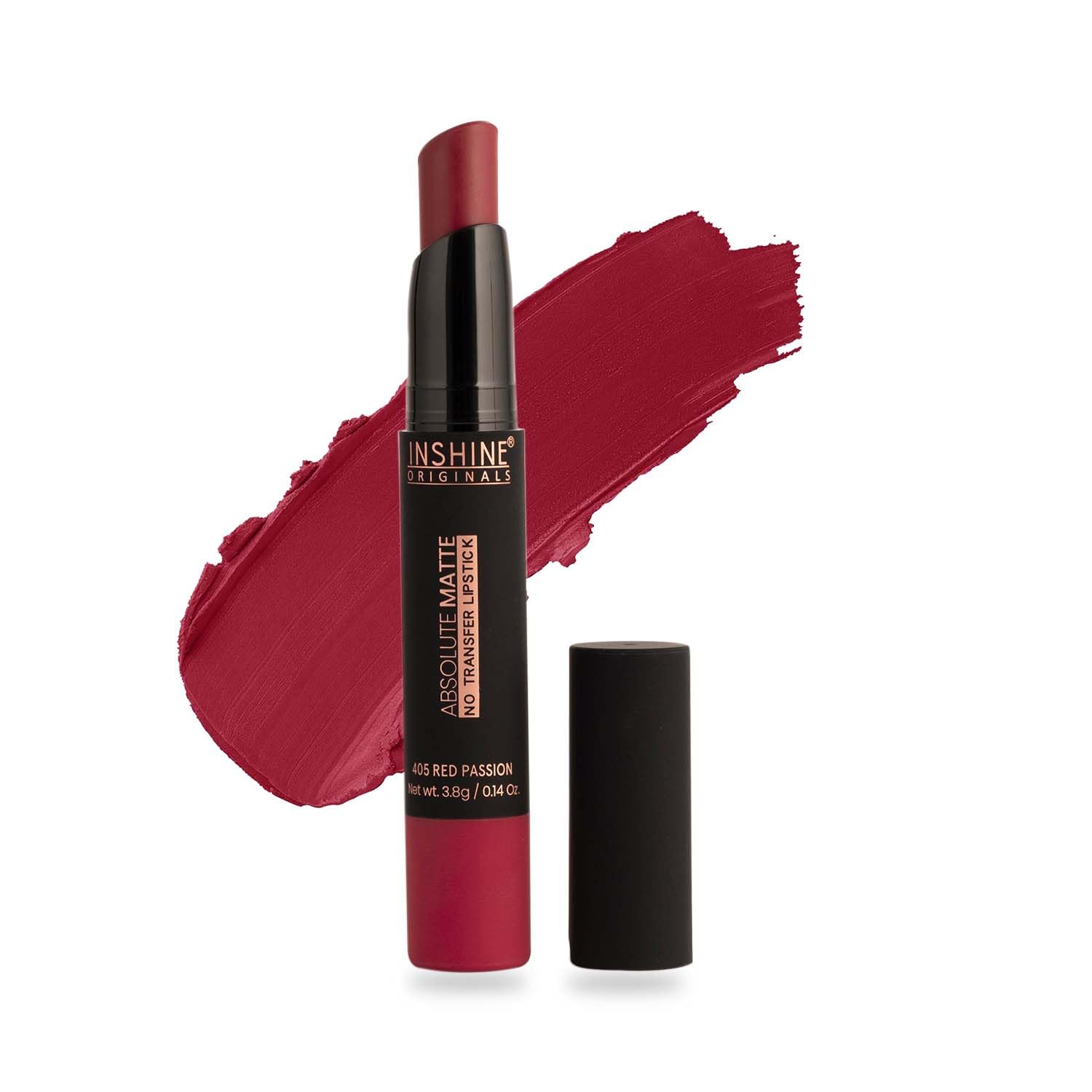 INSHINE Absolute Matte Lipstick - Long-lasting, Transfer-resistant, Velvety Matte Finish with Intense Color, Up to 12 Hours Wear | Perfect for Sophisticated Lips - RED PASSION-picture-29