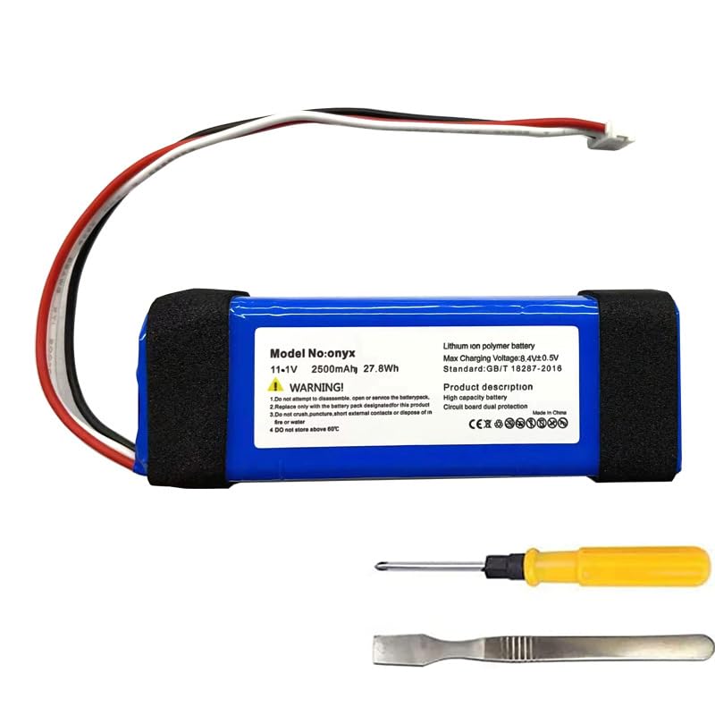 CAESEAYORK 11.1V 2500mAh Replacement Battery for Harman Kardon Onyx JN14BKH00468 CP-HK02 PR-633496(BT/WiFi Version)