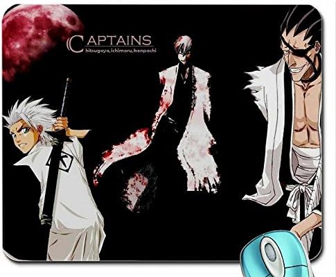 Anime bleach zaraki kenpachi ichimaru gin captains hitsugaya toshiro 1024x768 wallpaper mouse pad computer mousepad