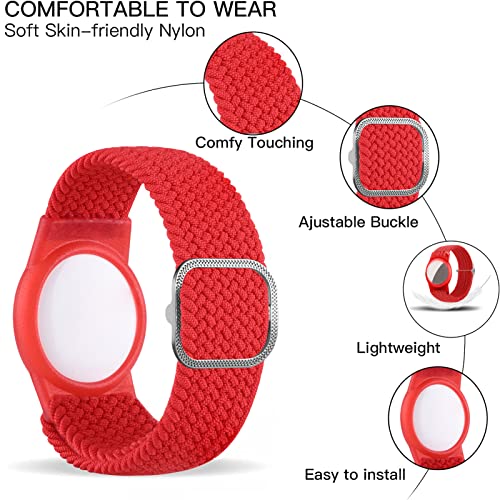 Dingfeiyu Nylon Kids Wristband for Airtag Anti-Lost, Anti-Scratch Bracelet Kids, Airtag Tracking Watch Wrist Strap Child - Image 2