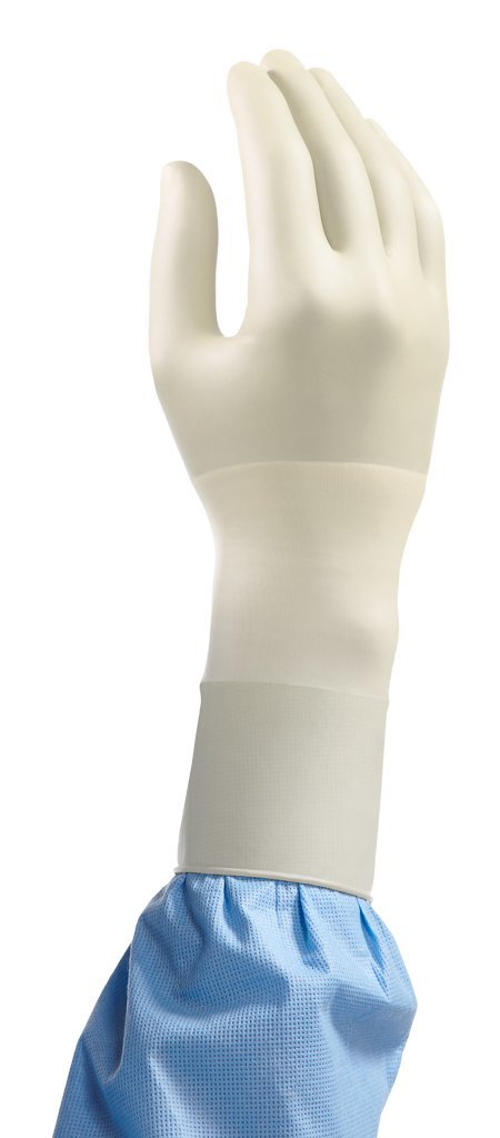 Ansell Medical 816921 ENCORE Acclaim rękawice operacyjne, naturalny lateks kauczukowy, bez pudru, sterylny, rozmiar 7,5, białe (opakowanie 50 szt.)