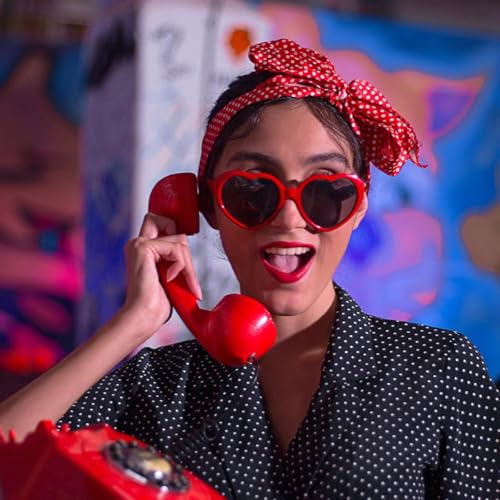 Polarized Heart Shaped Sunglasses Oversized Vintage Fashion Love Eyeglasses Party Shopping Favors4